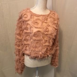 Fuzzy Pink Top